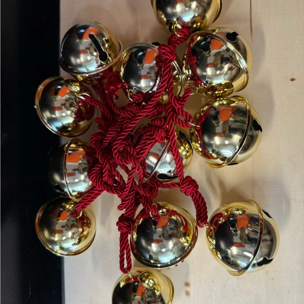 Gold and Red Bell Garland